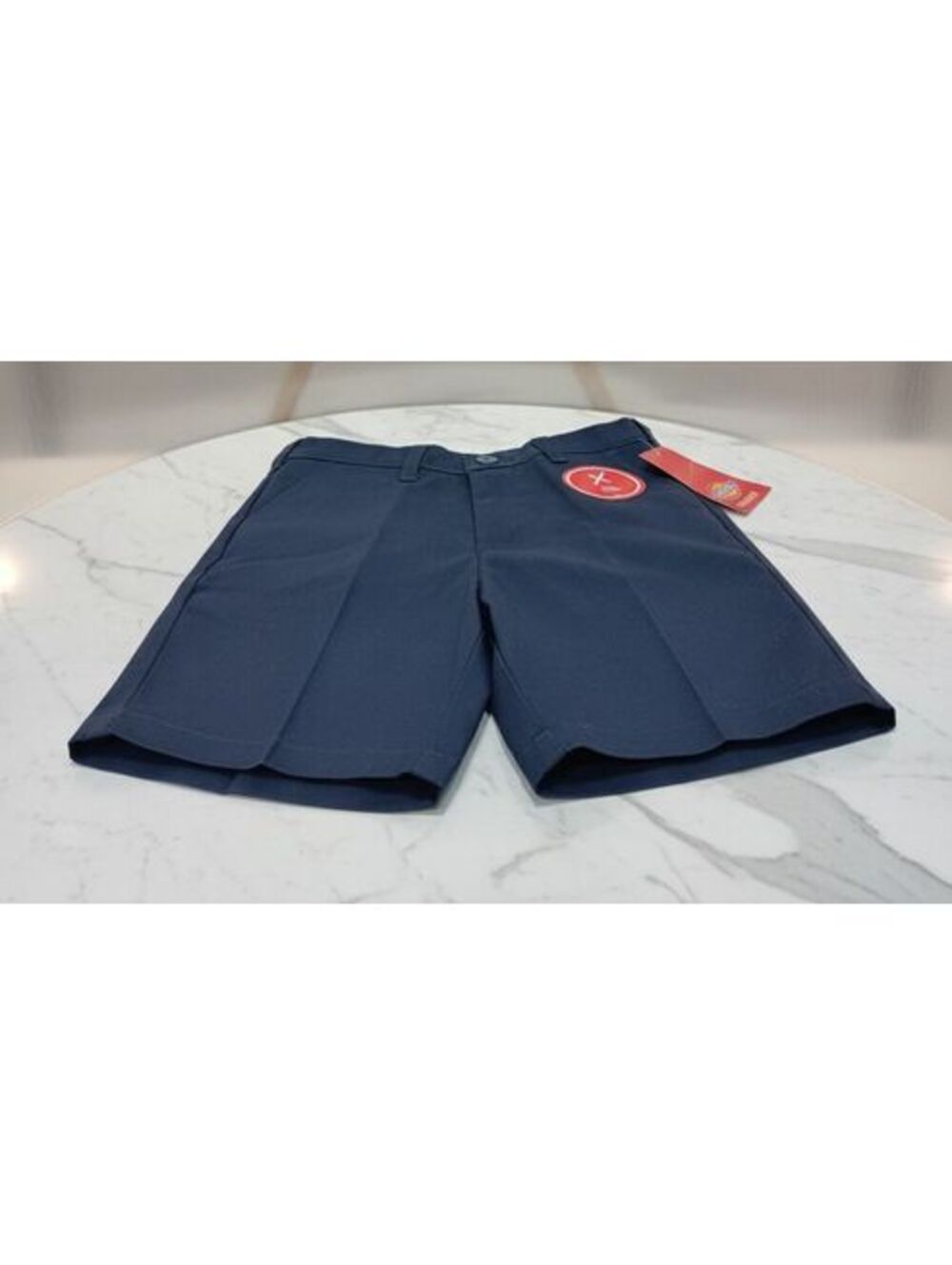 Dickies Girls Flat Front Slim Fit Shorts Navy Blue Size 8